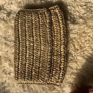 Gold Straw-like Clutch
